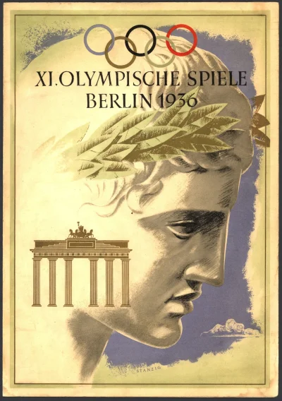 wfyokyga - Znak pocztowy na olimpiade w Berlinie 1936, albo pocztówka lub plakat xd