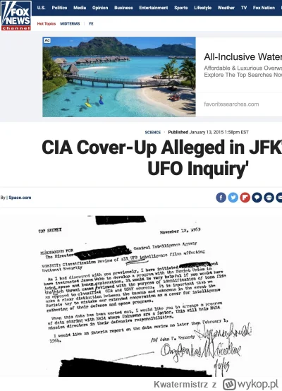 Kwatermistrz - #ufo #uap #teoriespiskowe
To była ściśle tajna notatka od JFK do dyrek...