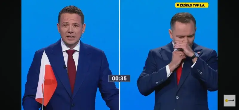 Nobody32 - To wygląda jakby Trzaskowski śpiewał a Nawrocki grał na harmonijce XDD 
#d...