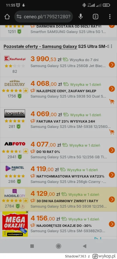 Shadow7363 - #smartfony dlaczego tutaj s25 ultra kosztuje około 4000tys a w sklepach ...