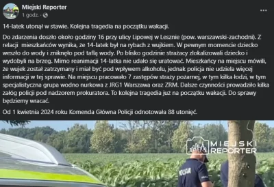 josedra52 - 88 utonięć od początku kwietnia. Przecież to jest jakiś dramat.( ͡° ʖ̯ ͡°...