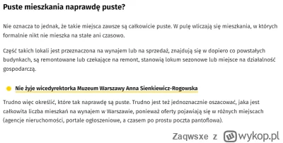 Zaqwsxe - >W samej Warszawie jest 200 tys. pustych mieszkań.

@rostu: i już wiesz że ...