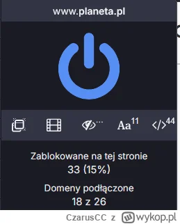 CzarusCC - świetny news, ublock aż wyjebuje w kosmos.