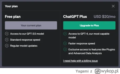 Yagami - Ktoś chce zrzucić się na pół na wersje ChatGPT Plus 4.0? #chatgpt