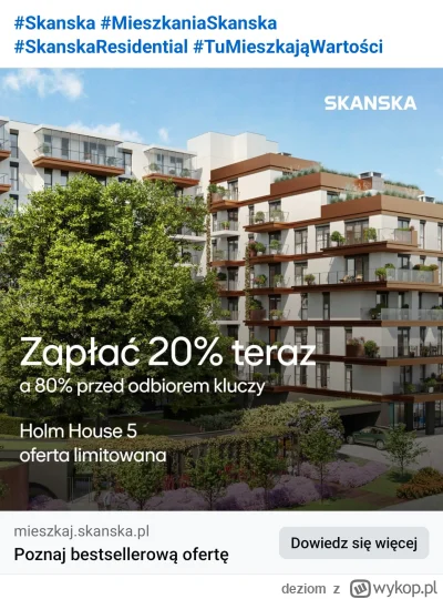deziom - Deweloperzy teraz oferują płatność 20/80 jak poniżej. Biorąc pod uwagę kredy...