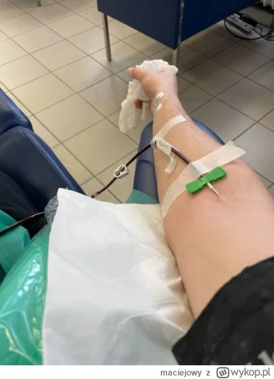 maciejowy - Data donacji - 15.02.2023
Rodzaj donacji - osocze
Miejsce donacji - RCKiK...