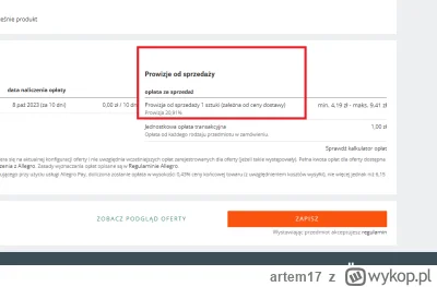 artem17 - #allegro  Alle się zeszmaciło alledrogo, walą prowizje już 21% i to w kilku...
