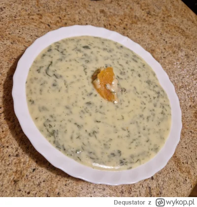 Dequstator - Krem z ziemniaków z koperkiem i wędzonym łososiem.

#gotujzwykopem #goto...