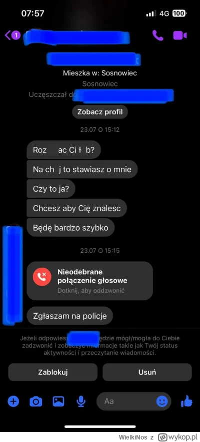 WielkiNos - @ciemnienie tak. Facet się jeszcze odgraża: