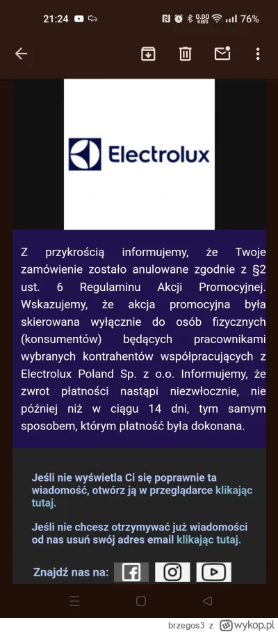 brzegos3 - #uokik
Co najlepsze kilka osób dostało powiadomienie że towar został wysła...