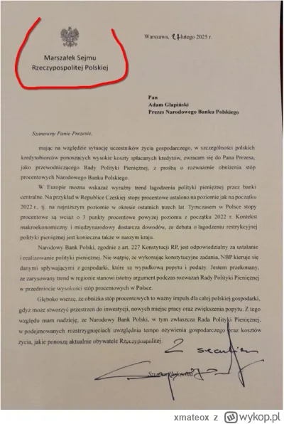 xmateox - @ziomik: >Holownia nie napisal listu jako marsząłke sejmu, a jako kandydat ...