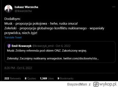 BayzedMan - Panie warzecha i jak tam pokój z rosją, negocjacje pokojowe i referendum ...