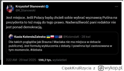 CipakKrulRzycia - #kanalzero #stanowski #polityka
i tyle w temacie obiektywizmu Krzys...