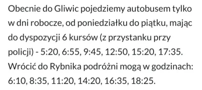 Damasweger - Rybnik, 130k mieszkańców. Gliwice, 170k mieszkańców. 6 autobusów na dobę...