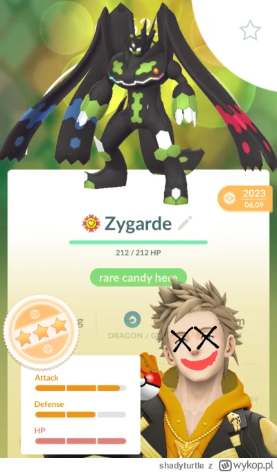 shadyturtle - #pokemongo 
Blisko dziesięć miesięcy grindu komórek, 338 routes później...