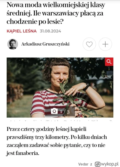 Vedar - dla przegrywa to zwykły "spierdotrip", dla warszawiaków: "kąpiel leśna"..

#h...