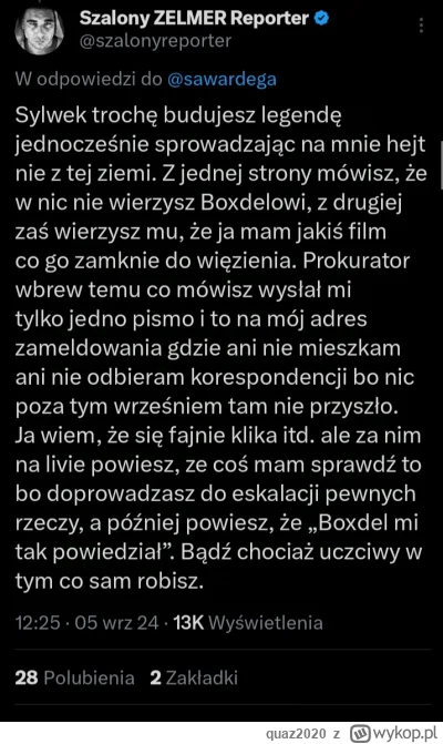 quaz2020 - Szalony Zelmer to się boi prokuratury jak ognia, że coś przy okazji zaczną...