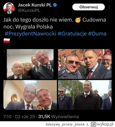 falszywyprostypasek - Ten ledwo wstał i już pluje Polakom na ryje. 

#polityka