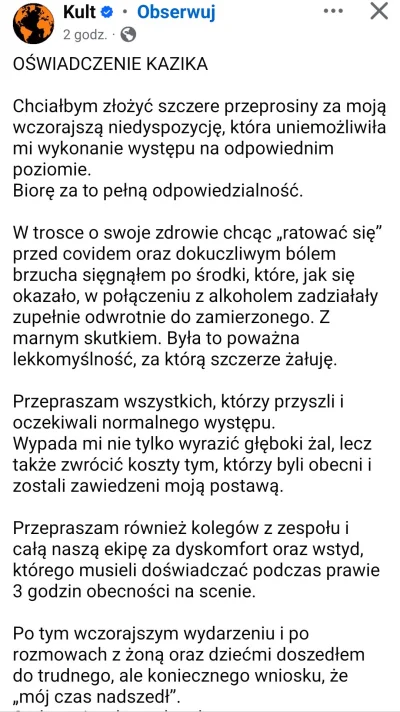 bellacavem - #kononowicz 
oooo widzicie oooo.Kazik przeprasza, że przez 3h wyrabiał a...