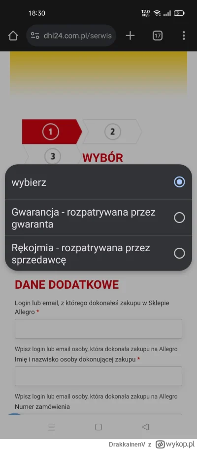 DrakkainenV - Właśnie planuje reklamację zegarka na allegro.

Co lepiej wybrać? 

#pr...