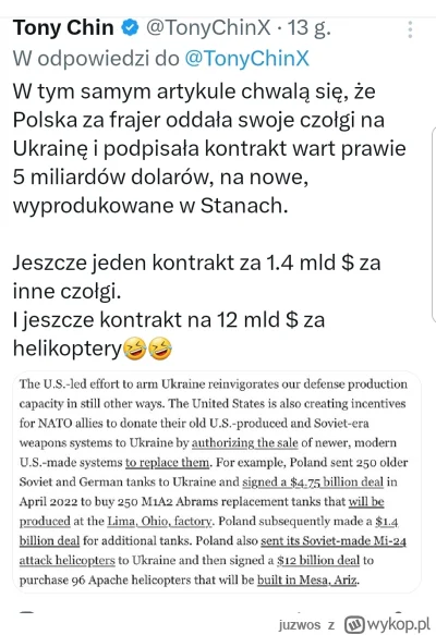 juzwos - Polska lubi wspierać młode sojusznicze gospodarki wielomiliardowymi kontakta...