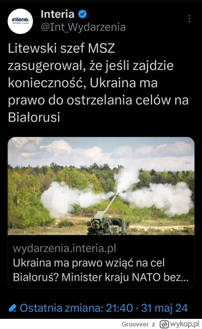 Grooveer - Kolejna czerwona linia będzie zniesiona?
#wojna #ukraina #rosja #bialorus