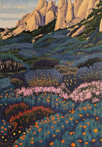 GARN - #sztuka #art #drzeworyt Meadows Ridge - Woodcut on Paper by Gordon Mortensen |...