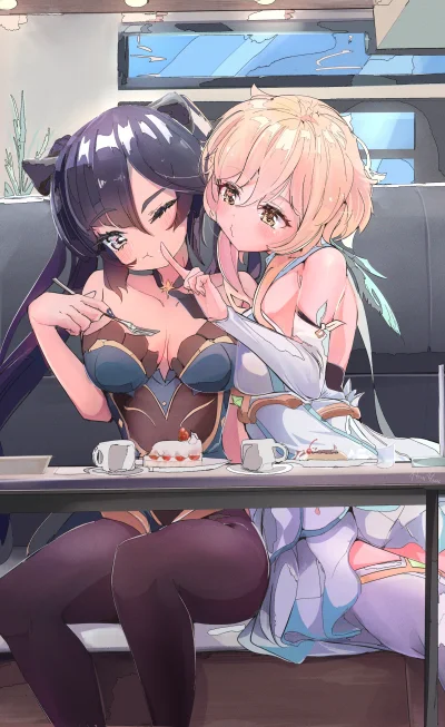 zabolek - #randomanimeshit #genshinimpact #mona #anime #lumine