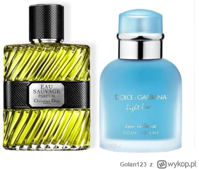 Golan123 - Kupie:

Dolce Gabbana Light Blue Intense
Dior Eau Sauvage Parfum

#perfumy