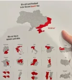 czteroch - Mapa zajętego terytorium przez ruskich na Ukrainie. Poniżej porównanie tej...