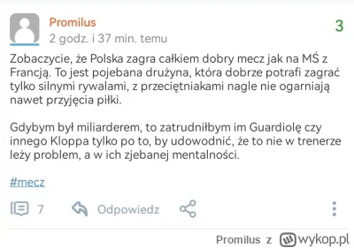 Promilus - Przecież to było oczywiste. Naszej repry nie znacie?

#mecz