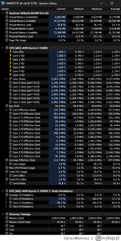 OjciecMateusz - Ej ktos wie czy dobrze zrobilem undervolting? PBO Advanced >pbo limit...
