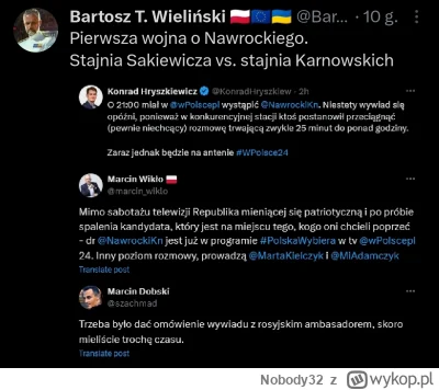 Nobody32 - Przecież to, że PiS, Republika, wPolsce i Tv Trwam zaczną się kłócić o kas...