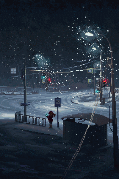 osiemosiemczteryjeden - to już dzisiaj #pixelart #pogoda #zima