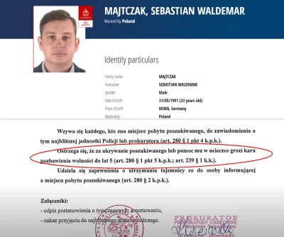 powsinogaszszlaja - Family name	MAJTCZAK
Forename	SEBASTIAN WALDEMAR
Gender	        M...