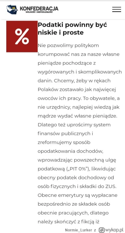 Normie_Lurker - >że Mentzen zlikwiduje PIT i ZUS,

@Kopyto96: czyli program Konfy z 2...