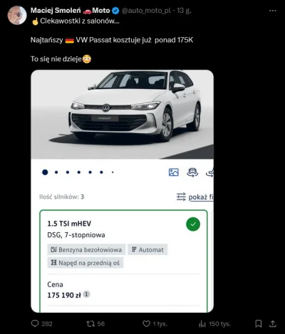 Przyjaciel_Rodziny - pojobało ich z tymi cenami 
#auta #motoryzacja #niemiecplakaljak...