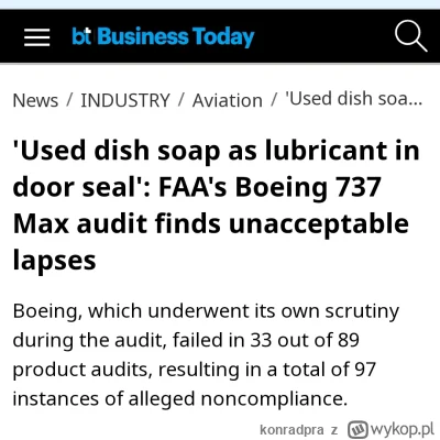 konradpra - #boeing #samoloty #usa #awiacja

Komu mydełko w płynie jako smar? 

https...