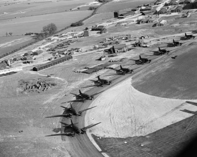 wfyokyga - Douglas Dakotas of No. 233 Squadron RAF lined up on the perimeter track at...