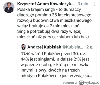 botereq - Kierownik działu ekonomicznego „Rzeczpospolitej” xD

Polska krajem singli -...