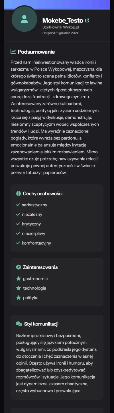 Mokebe_Testo - W sumie się zgadza xD 
#mirkoprofil