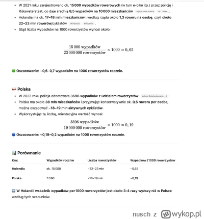 nusch - >w holandii jest mało wypadków per 1000 cyklistów 

@lktr1: nie jest, Polska ...