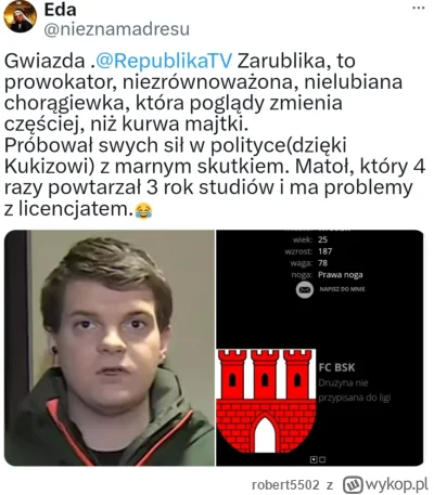 robert5502 - Gwiazdeczka tv knura 
#bekazprawakow #bekazpodludzi #polityka #tvrepubli...