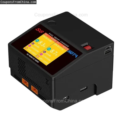 n____S - ❗ HOTA S6 AC 400W DC 325Wx2 15Ax2 Dual RC Charger
〽️ Cena: 135.99 USD (dotąd...