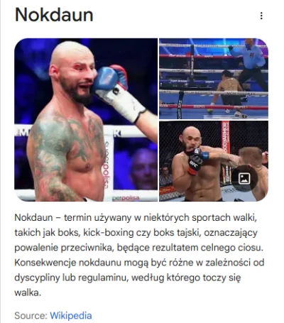 Makavlani - Wpisałem "nokdaun" w Google, żeby upewnić się co do poprawnej pisowni i o...