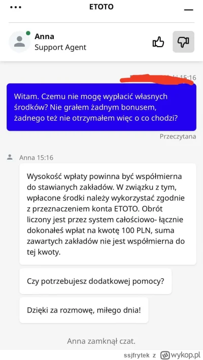 ssjfrytek - Witam. Czy takie praktyki są w ogóle legalne? Wpłaciłem stówkę bez żadneg...