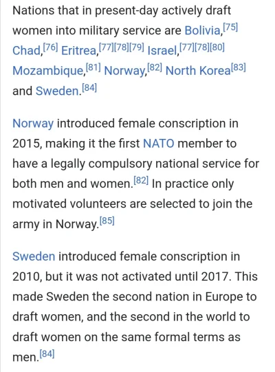 Jerry664 - @octopussy8 Według Wikipedii w Szwecji i Norwegii pobór dotyczy także kobi...