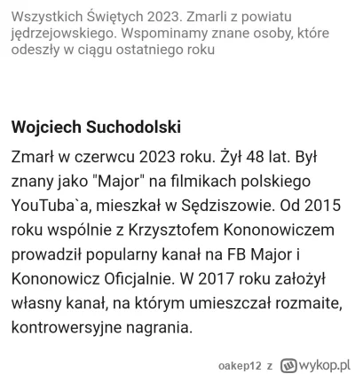 oakep12 - Znane osoby ( ͡° ʖ̯ ͡°)

#kononowicz  #suchodolski