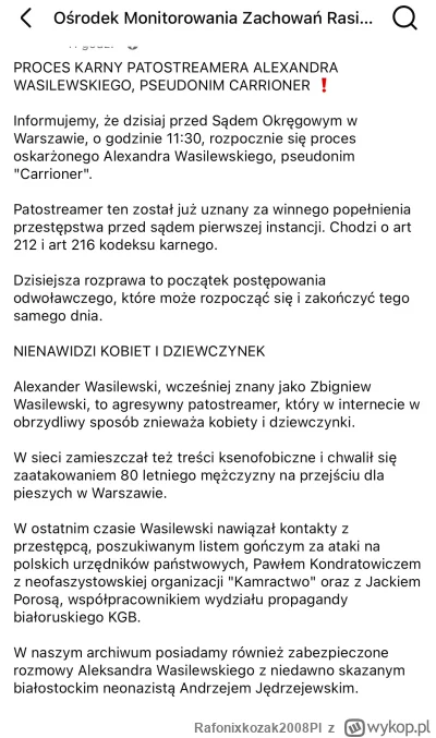 Rafonixkozak2008Pl - Jeśli to co tu omzrik napisał to prawda to u #carrioner grubo na...