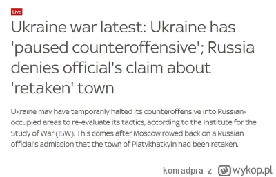 konradpra - #rosja #wojna #ukraina

Ukraine may have temporarily paused counter offen...